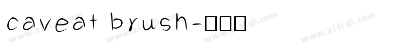 caveat brush字体转换